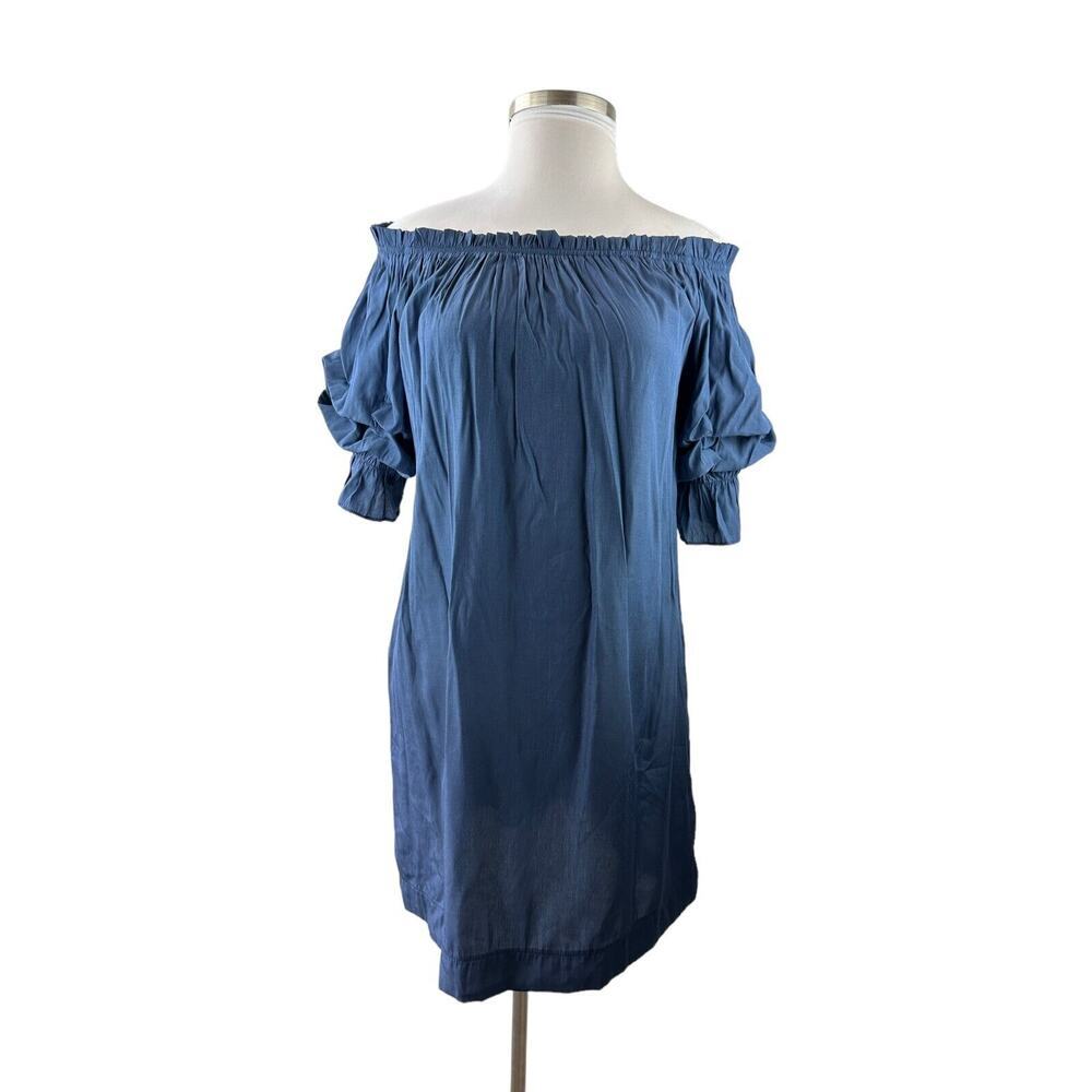 Mersea Tulum Ruffle Sleeve Dress Navy Blue Women's Size Small Mer Sea - Picture 10 of 12